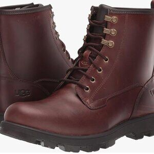 NWOT-UGG MENS KIRKSON BOOT CORDOVAN LEATHER WATERPROOF VIBRAM WOOL LINED US 10